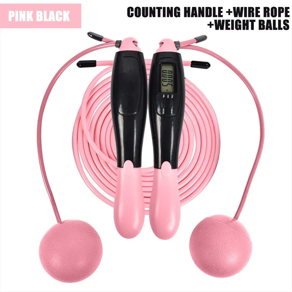 Jump Rope Wireless or Steel Wire Skipping Rope ABS Handle Exercise Jumping Rope Fitness Workout Training Home Sport Equipment