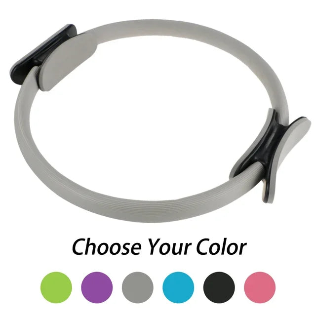 38cm/15in Yoga Fitness Pilates Circle Women Girls Circle Yoga Magic Ring for Home Gym Workout Sports Lose Weight Body Resistance