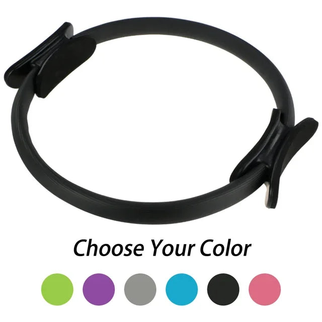 38cm/15in Yoga Fitness Pilates Circle Women Girls Circle Yoga Magic Ring for Home Gym Workout Sports Lose Weight Body Resistance
