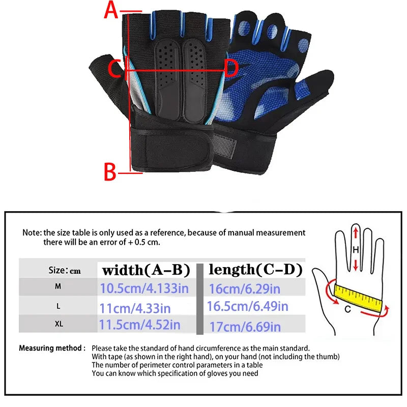 For Men & Women: Fitness Gloves with Wrist Support, Anti - Vibration for Weight Lifting, Training, Cycling, Tactical & Climbing