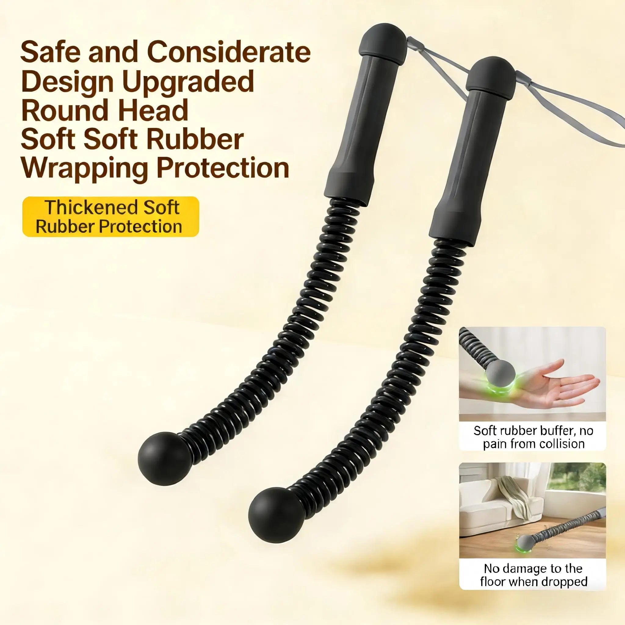 New Upgrade Quiet Weighted Cordless Battle Ropes, Portable Ropeless Fitness Rope for Home Gym, Men Women Indoor Outdoor Workouts