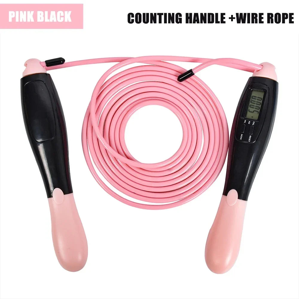 Jump Rope Wireless or Steel Wire Skipping Rope ABS Handle Exercise Jumping Rope Fitness Workout Training Home Sport Equipment