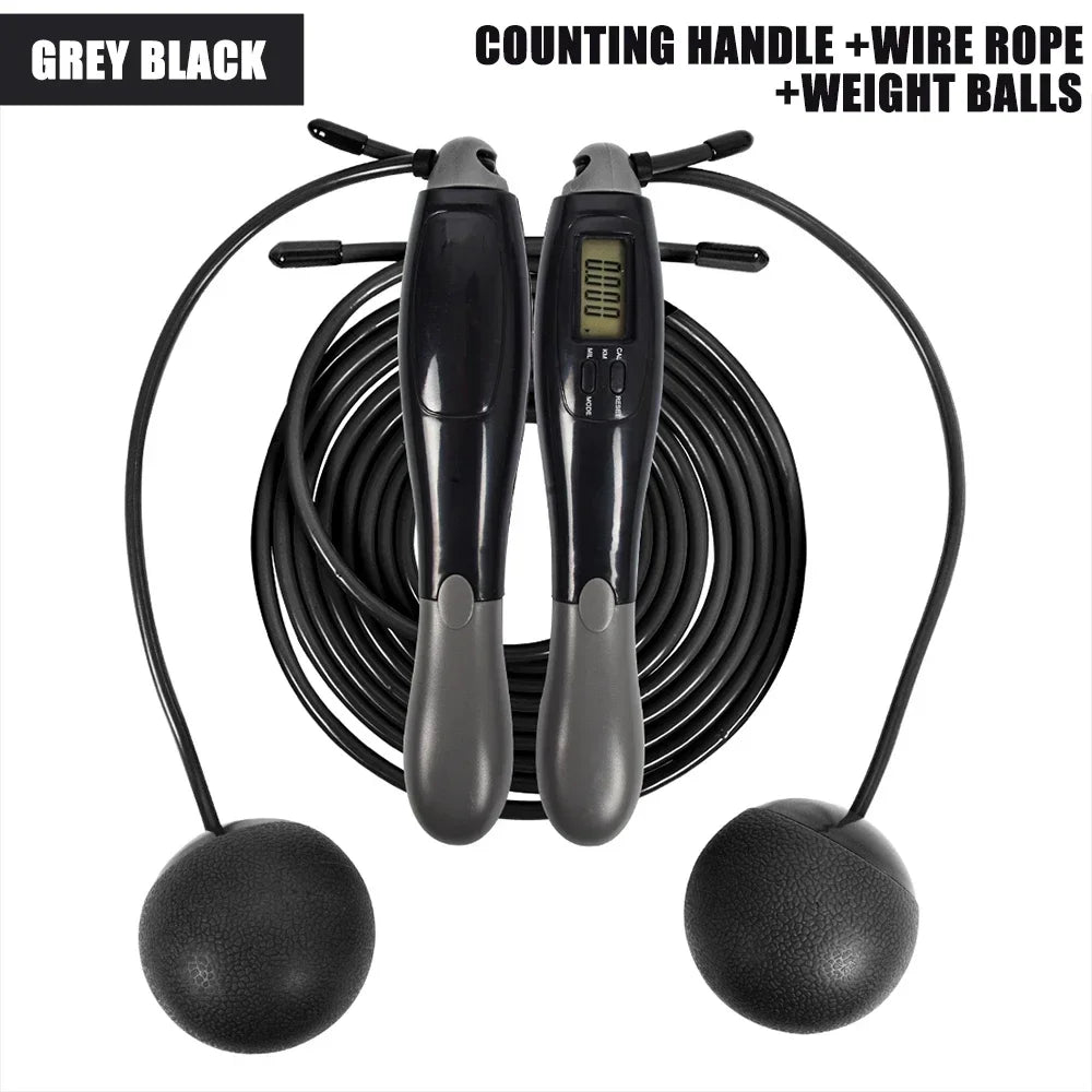 Jump Rope Wireless or Steel Wire Skipping Rope ABS Handle Exercise Jumping Rope Fitness Workout Training Home Sport Equipment